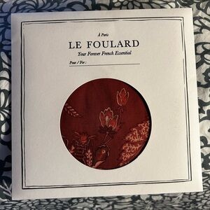 Le Foulard Red Floral Scarf